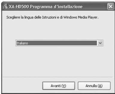 JVC XA-HD500S - Selezionare la lingua. - 1