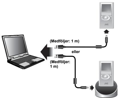 JVC XA-HD500S - Anslut XA-HD500 till datorn (direkt aller via anslutningsenheten). - 1