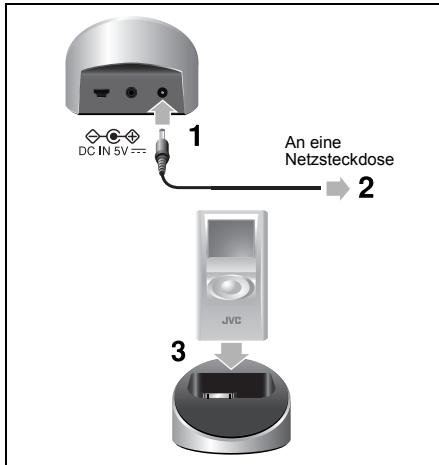 JVC XA-HD500S - Laden Sie den eingebauten Akku auf - 1
