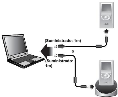 JVC XA-HD500S - Conecte el XA-HD500 a su PC (directamente o atramés del soporte). - 1