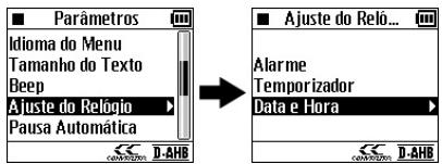 JVC XA-HD500S - Definição da data e da hora - 2