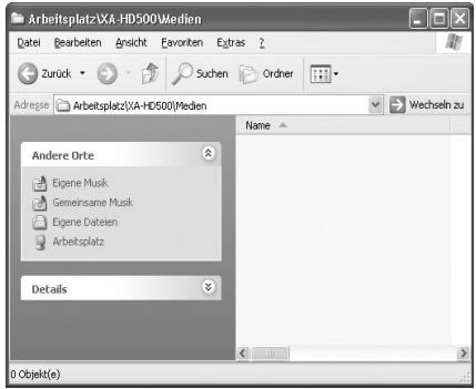 JVC XA-HD500S - Schlieben Sie den XA-HD500 an ihren PC an (entweder direkt oder über die Halterung). - 4