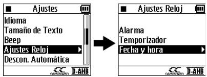 JVC XA-HD500S - Ajuste de la Fecha y la hora - 2