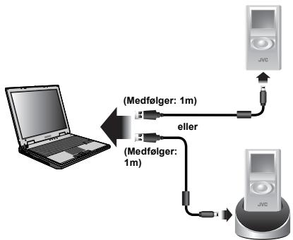 JVC XA-HD500S - Tilslut XA-HD500 til pc'en (entendirekte aller via holderen). - 1