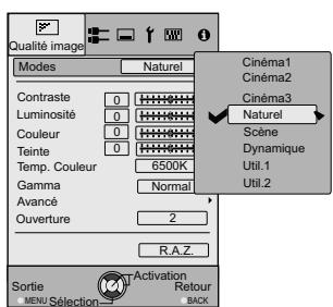 JVC DLA-HD550BE - Sélectionnez “Qualité image” → “Modes” → “Naturel” - 2