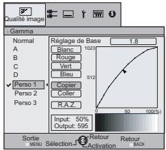 JVC DLA-HD550BE - Menu de configuration (suite) - 1
