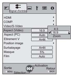 JVC DLA-HD550BE - Régler sur "16:9" - 2