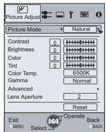 JVC DLA-HD550WE - Display the setting menu - 3