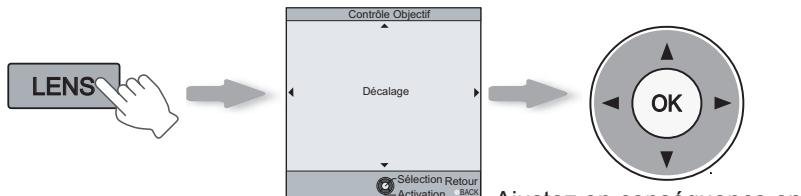 JVC DLA-HD550WE - Règle la position de l'image (décalage). - 1