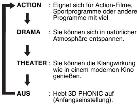 JVC FS-Y1E - Betätigen Sie 3D PHONIC während der Wiedergabe. - 1