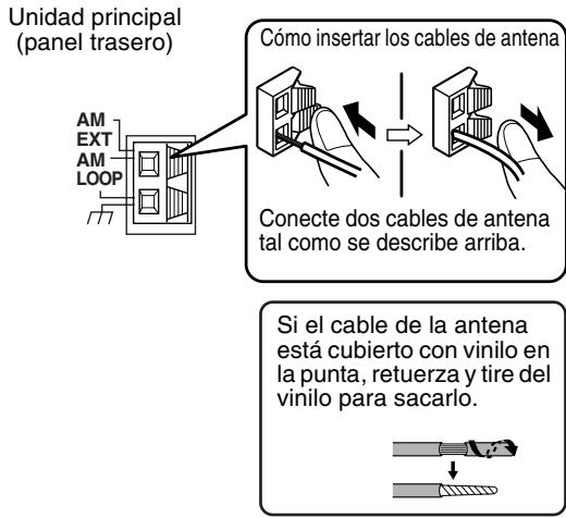 JVC FS-Y1E - Conexión de la antena de cuadro AM (suministrada) - 2