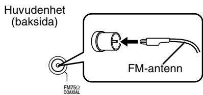 JVC FS-Y1E - Ansluta FM-antenn (medföljer) - 1