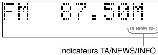 JVC FS-Y1E - Appuyez répétitivement sur TA/News/Info jusqu'à ce que l'indicateur du type de programme (TA/NEWS/INFO) souhaité apparaisse sur la fenêtre d'affichage. - 1