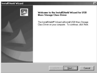 JVC G-726 DECODER - L'exemple suivant se rapporte au pilote USB MSC sous Windows® 98SE. - 2