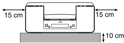 JVC NX-PN10E - ATTENZIONE: Per una corretta ventilazione - 1