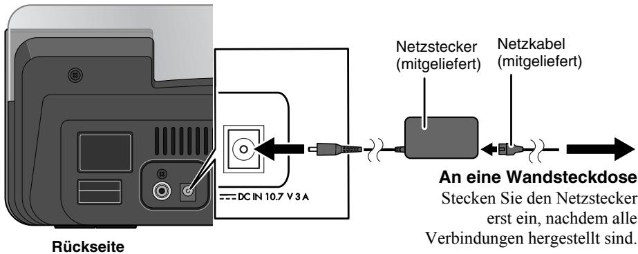 JVC NX-PN10E - Anschlieben des Netzkabels - 1