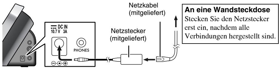 JVC NX-PN7E - Anschlieben des Netzkabels - 1