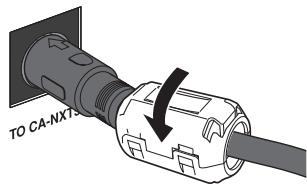 JVC NX-T5 - Comment fixer le filtre-tore - 2