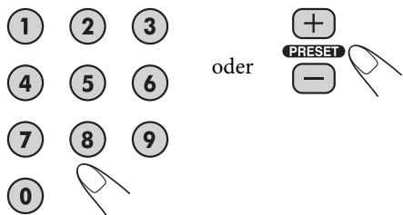 ① ② ③ ④ ⑤ ⑥ ⑦ ⑧ ⑨ ⑩ oder + PRESET - -