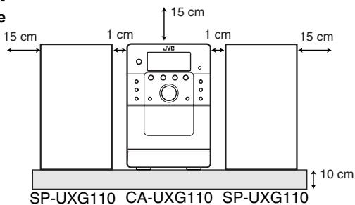 15 cm 1 cm 1 cm JVC 15 cm 10 cm SP-UXG110 CA-UXG110 SP-UXG110