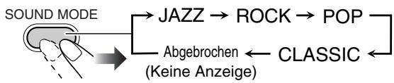 JVC UX-G210 - Zur Auswahl eines Klangmodus - 1
