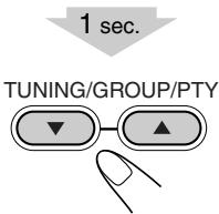 1 sec. TUNING/GROUP/PTY
