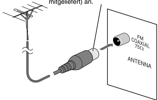 mitgelierert) an. FM COAXIAL 75Ω ANTENNA