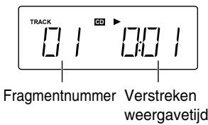 TRACK Fragmentnummer Verstreken weergavetijd