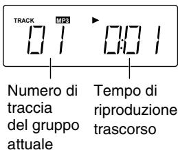 TRACK 0.1 MPa 0.0 MPa Numero di traccia del gruppo attuale Tempo di riproduzione trascorso