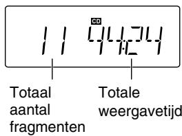 11 11 11 Totaal aantal fragmenten Totale weergavetijd