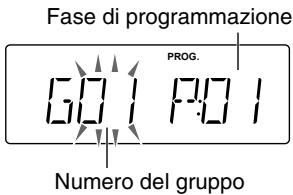 Fase di programmazione 60.1 P:0 1 PROG. Numero del gruppo