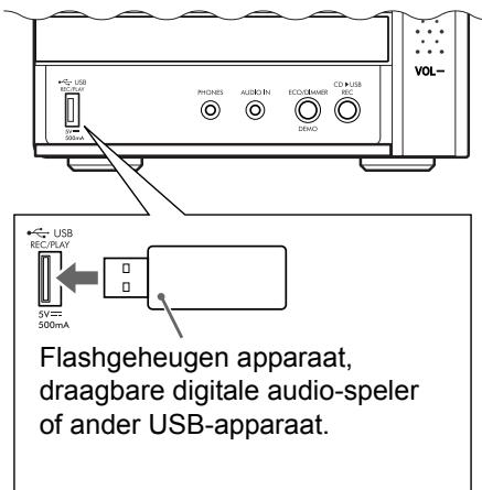 JVC UX-GN7VE - Sluit het USB-apparaat aan. - 1