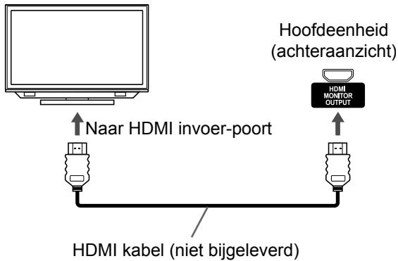 JVC UX-GN9V - Een TV aansluiten via de [HDMI MONITOR OUTPUT]-poorten - 1