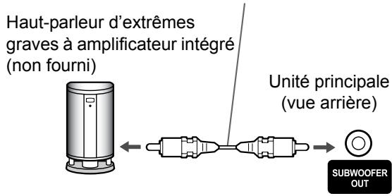JVC UX-GN9VE - Branchement d'un hautparleur d'extrêmes graves - 1