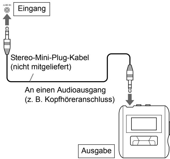 JVC UX-GN9VE - Anschlieben eines tragbaren, digitalen Audiplayers - 1