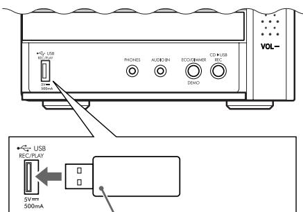 JVC UX-GN9VE - Collegare il dispositivo USB. - 1