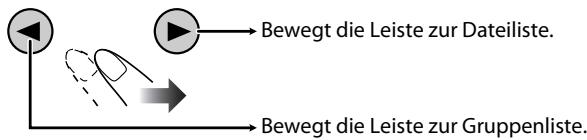 JVC UX-L5V - Zum Bewegen der Markierungsleiste zwischen Gruppenliste und Dateiliste - 1