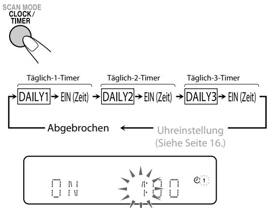 JVC UX-L5V - Einstellung des Täglich-Timers - 2