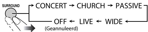 JVC UX-L5VE - Activeren van de surroundfunctie - 1