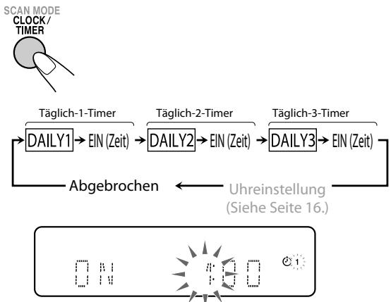 JVC UX-L5VE - Einstellung des Täglich-Timers - 2