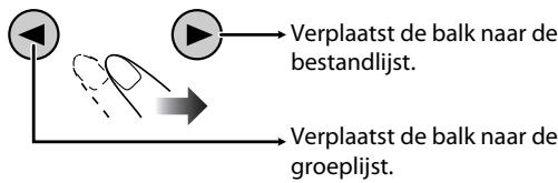 JVC UX-L5VE - Verplaatsen van de opgelichte balk waar een groeplijkst of bestandlijst - 1