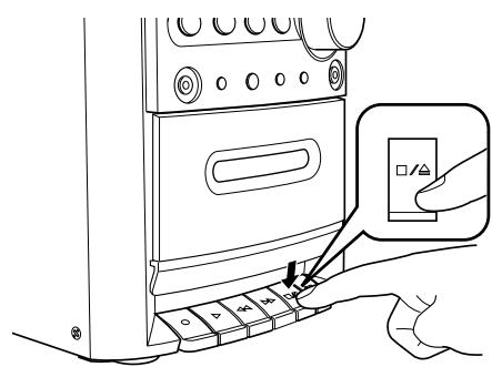 JVC UX-S11 - Appuyez sur / (arrêt/ouverture du compartiment à cassette). - 1