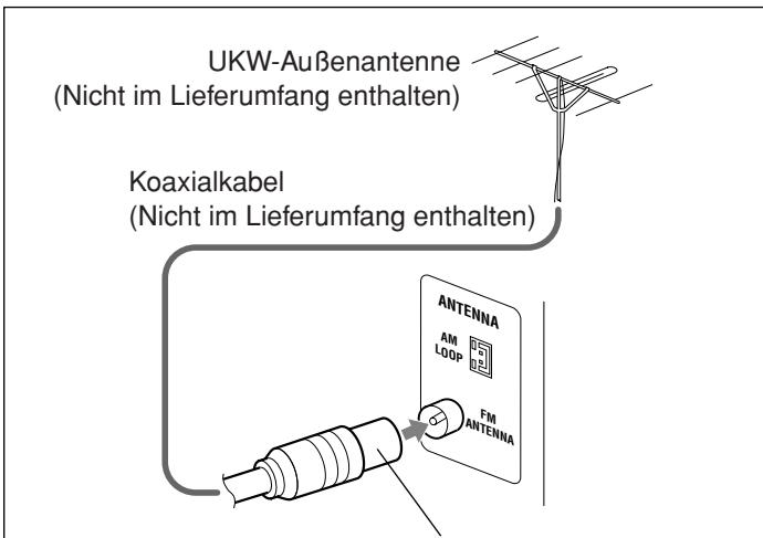 JVC UX-S11 - So schreiben Sie eine UKW-Außenantenne an - 1