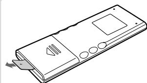 JVC UX-TB3 - Stap 2:Plaats batterijen in de afstandsbediening. - 1