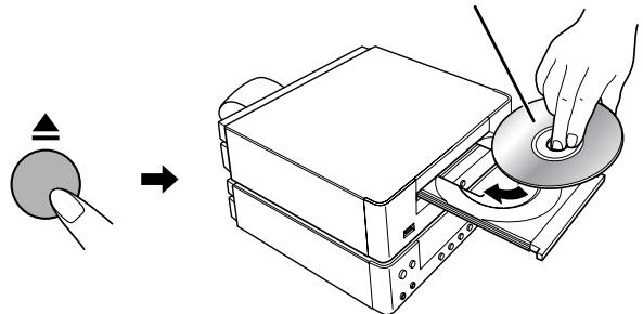 JVC UX-TB3 - Zum Einsetzen einer Disc - 1
