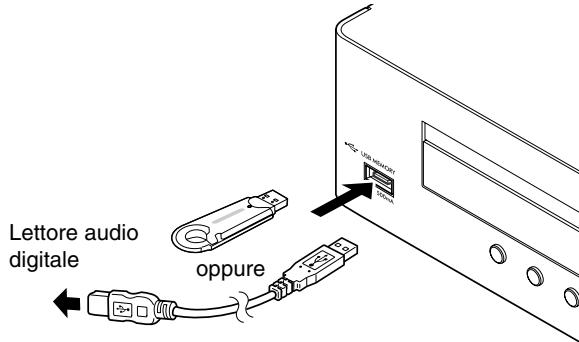 JVC UX-TB30 - Collegamento dell'unità USB di memoria di massa - 1