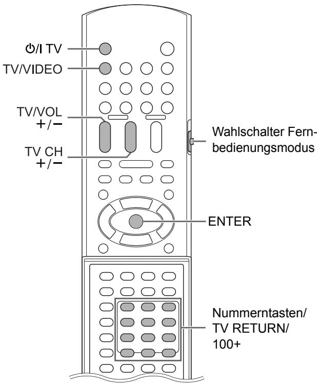 JVC EX-A3 - Bedienen eines Fernsehgeräts mit der Fernbedienung - 1