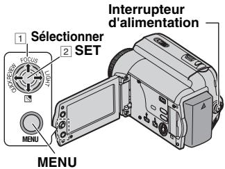 JVC GR-820E - Modification Des Réglages Des Menus - 1