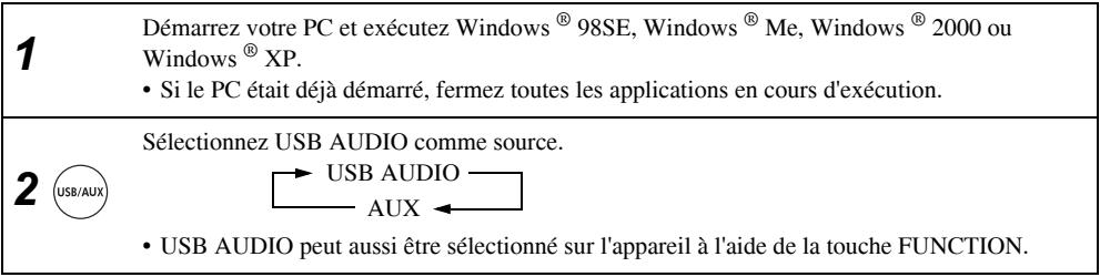 JVC NX-PS1 - Installation des pilotes USB - 1