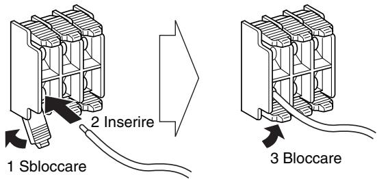 1 Sbloccare 2 Inserire 3 Bloccare